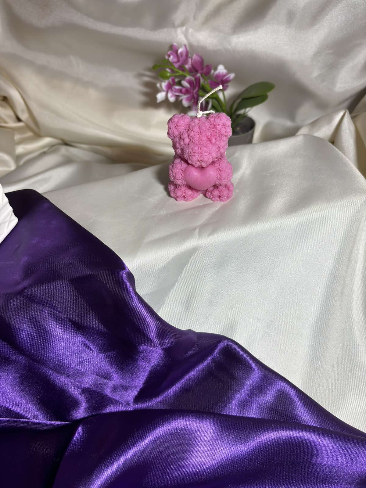 Rose Bear Candle 50gr Sensual Wood - Harmony Life