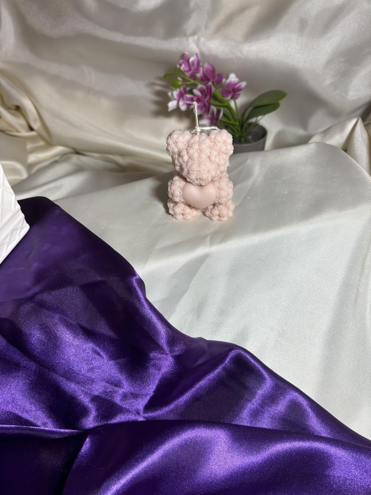 Rose Bear Candle 50gr Hot Chocolate - Harmony Life