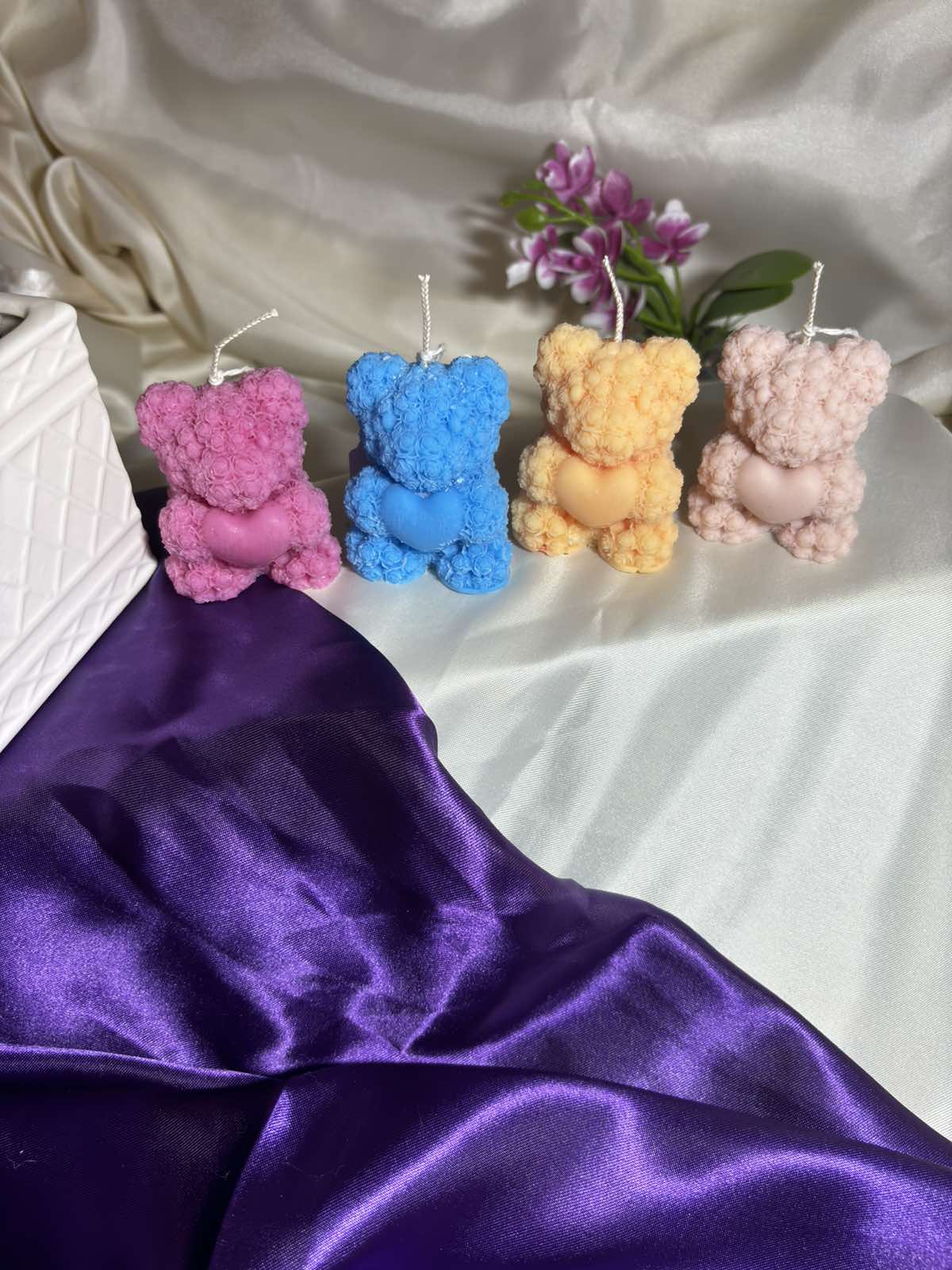 Rose Bear Candle 50gr Salted Caramel - Harmony Life