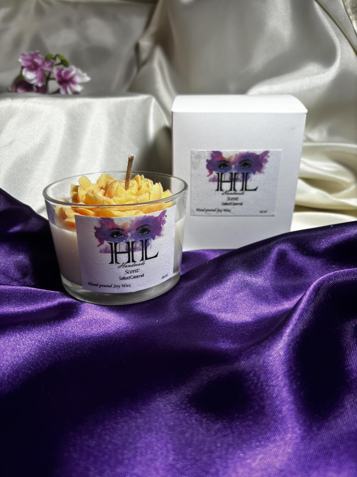 Φυτικό Κερί Σόγιας Salted Caramel με Τριαντάφυλλο 20,5cl - Harmony Life