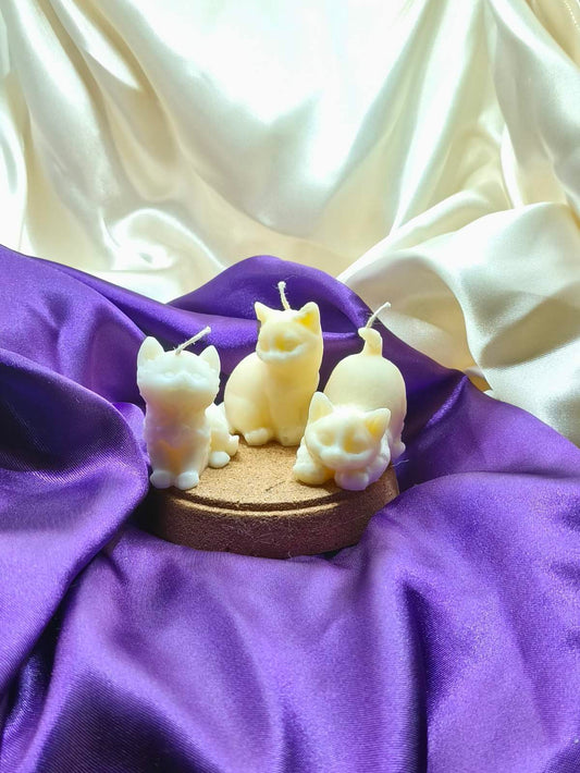 Αρωματικά κεριά σε σχήμα Γάτας - Set Cat Candles 100gr - Harmony Life