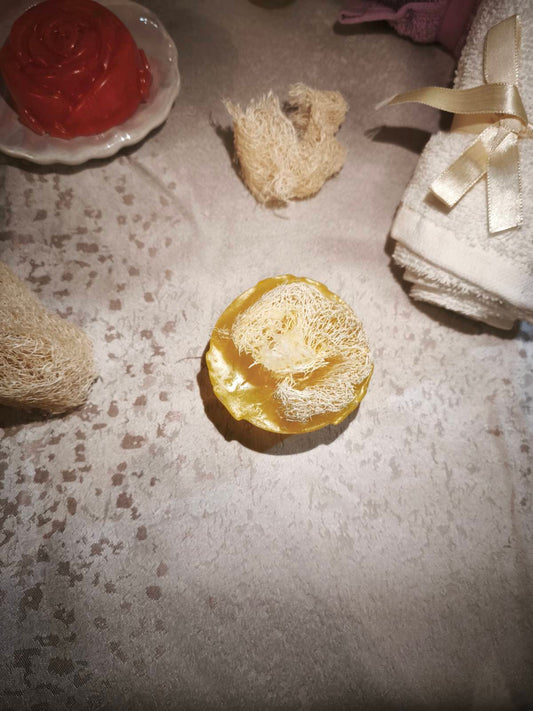 Φυσικό Σαπούνι με Λούφα – SLS Free - Citrus Aura 100gr - Harmony Life