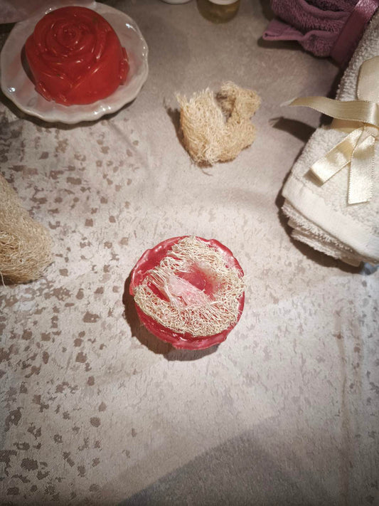 Φυσικό Σαπούνι με Λούφα – SLS Free - Milk & Honey 100gr - Harmony Life